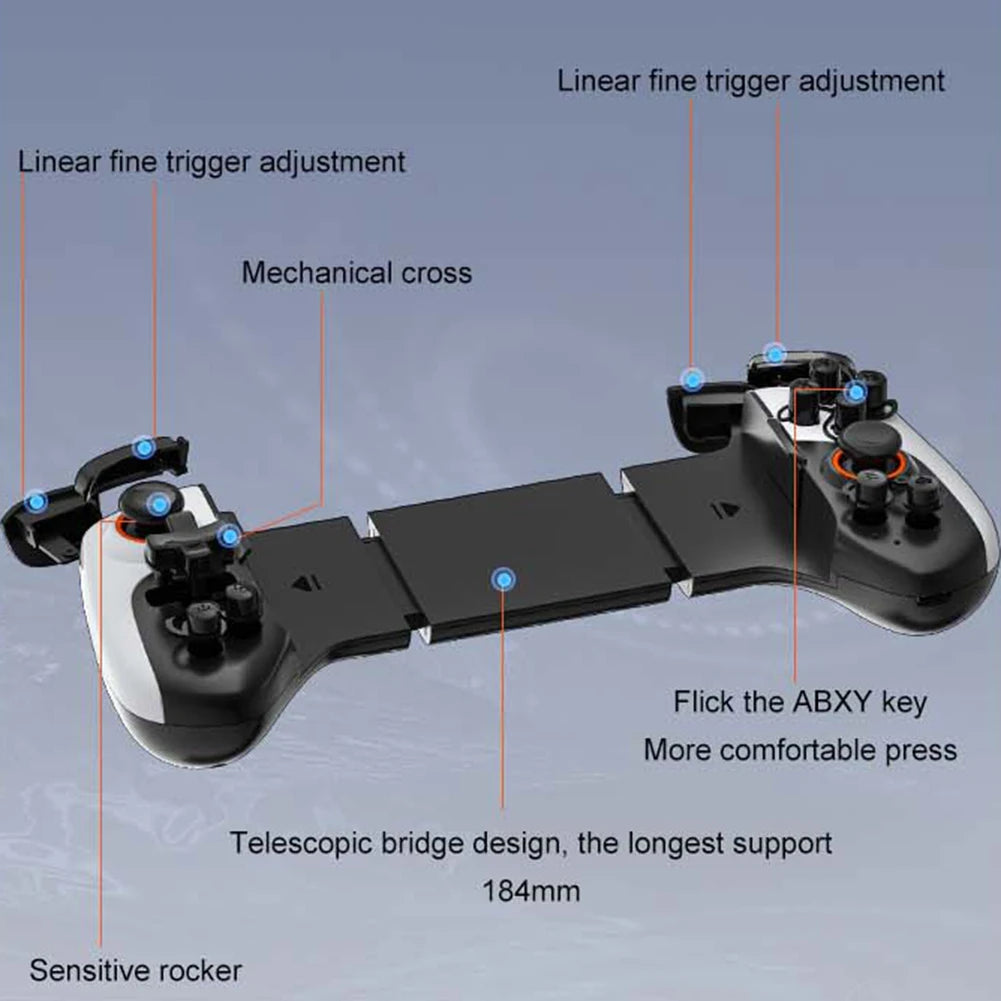 JK03 Telescopic Gamepad Wireless Mobile Gaming Controller Bluetooth-Compatible5.3 Phone Game Joystick For IOS/Switch/Android/PC