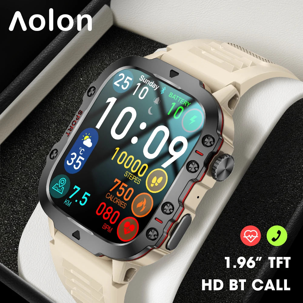Aolon Tetra R2 Smart Watch Women Men 1.32inch Full Touch Screen HD Bluetooth Call Sport Fitness Tracker Waterproof Smartwatch