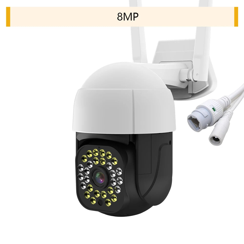 4K Auto tracking IP Camera Outdoor 5MP Night Vision Mini Speed Dome CCTV Camera 8MP WIFI 1080P Home Security Video Surveillance