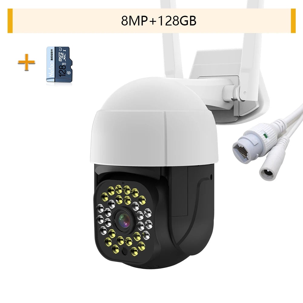 4K Auto tracking IP Camera Outdoor 5MP Night Vision Mini Speed Dome CCTV Camera 8MP WIFI 1080P Home Security Video Surveillance