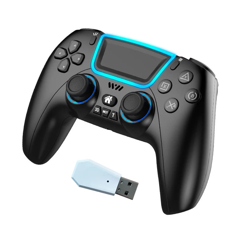 US/EU Wireless BT Game Controller Gamepad con RGB Light Touchpad Back Key Support 3D Joystick for PS3 PS5 PS4 Android Switch PC