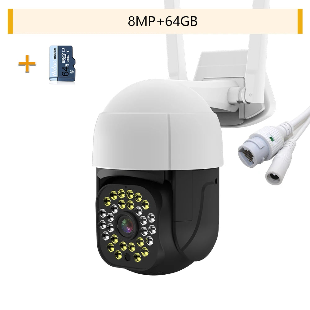 4K Auto tracking IP Camera Outdoor 5MP Night Vision Mini Speed Dome CCTV Camera 8MP WIFI 1080P Home Security Video Surveillance