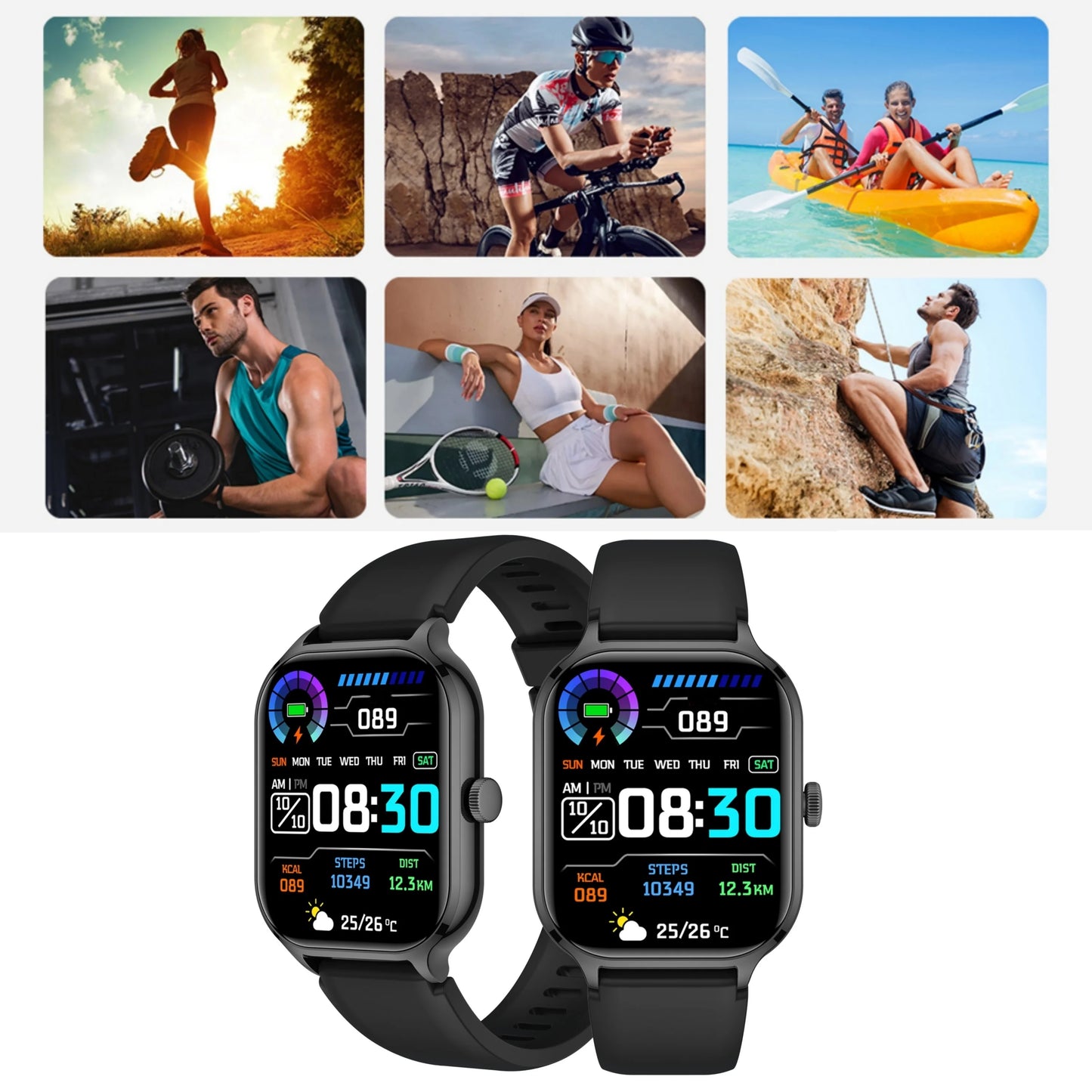 Smart Watch with Calling, Fitness & Notifications