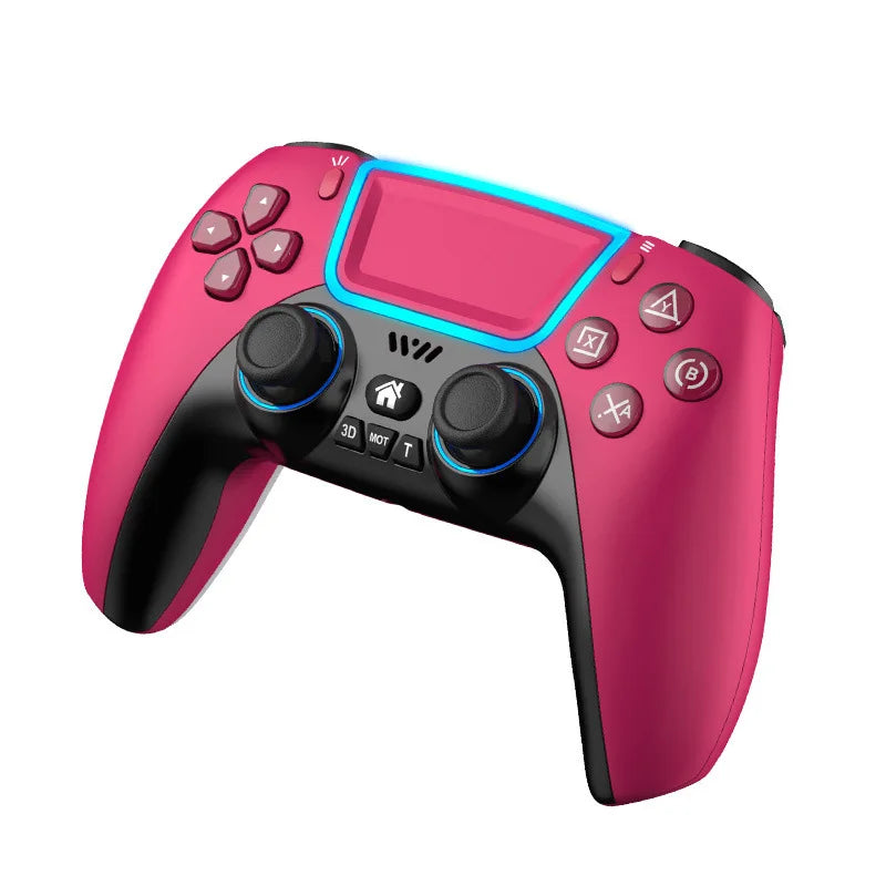 US/EU Wireless BT Game Controller Gamepad con RGB Light Touchpad Back Key Support 3D Joystick for PS3 PS5 PS4 Android Switch PC