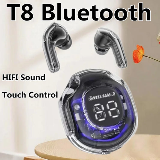 T8 Wireless Bluetooth Headset Wireless Bluetooth Headphones LED Power Digital Display Stereo Sound Wireless Earphones for Xiaomi