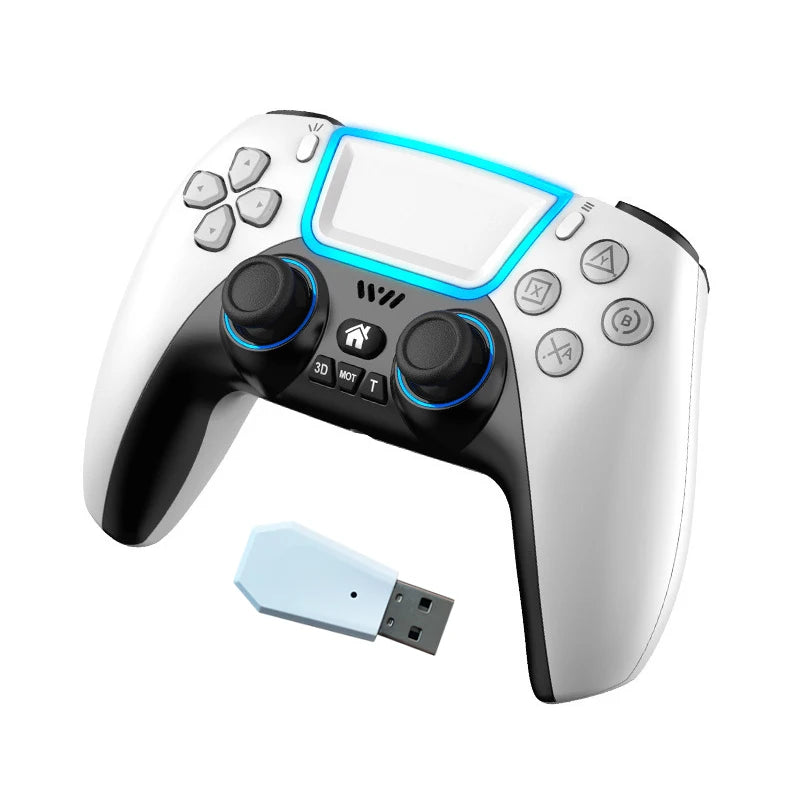 US/EU Wireless BT Game Controller Gamepad con RGB Light Touchpad Back Key Support 3D Joystick for PS3 PS5 PS4 Android Switch PC