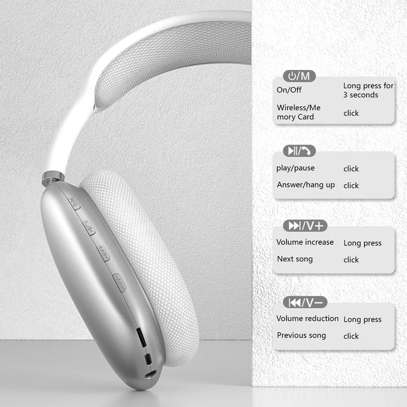 Over-ear Bluetooth headphones, with rich sound quality, no noticeable delay, comfortable and pleasant to the ear