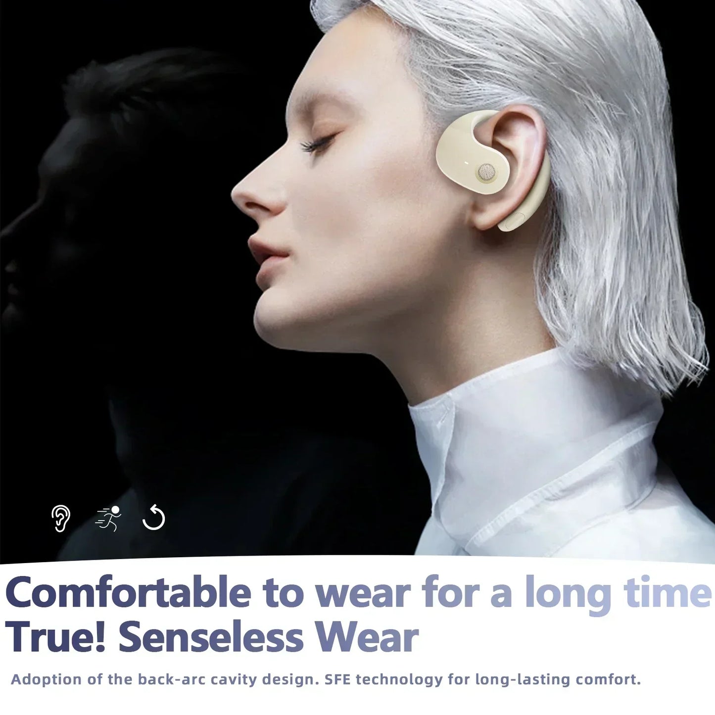 Original BY01 OWS Wireless Bluetooth 5.3 Earphones t26 Long Battery Life Earbuds HIFI Sound quality Headphone Smart HD Call