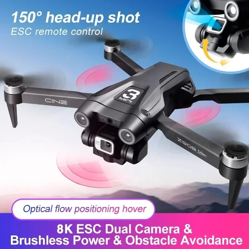Lates Z908Pro Max Drone 4K Professional WIFI FPV Dron Obstacle Avoidance Brushless Four-Axis Folding RC Quadcopter Toys Z908 Pro