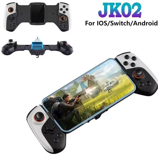 JK03 Telescopic Gamepad Wireless Mobile Gaming Controller Bluetooth-Compatible5.3 Phone Game Joystick For IOS/Switch/Android/PC