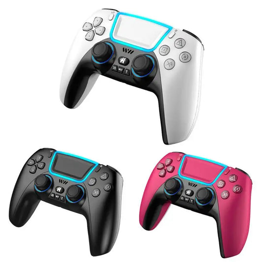 US/EU Wireless BT Game Controller Gamepad con RGB Light Touchpad Back Key Support 3D Joystick for PS3 PS5 PS4 Android Switch PC