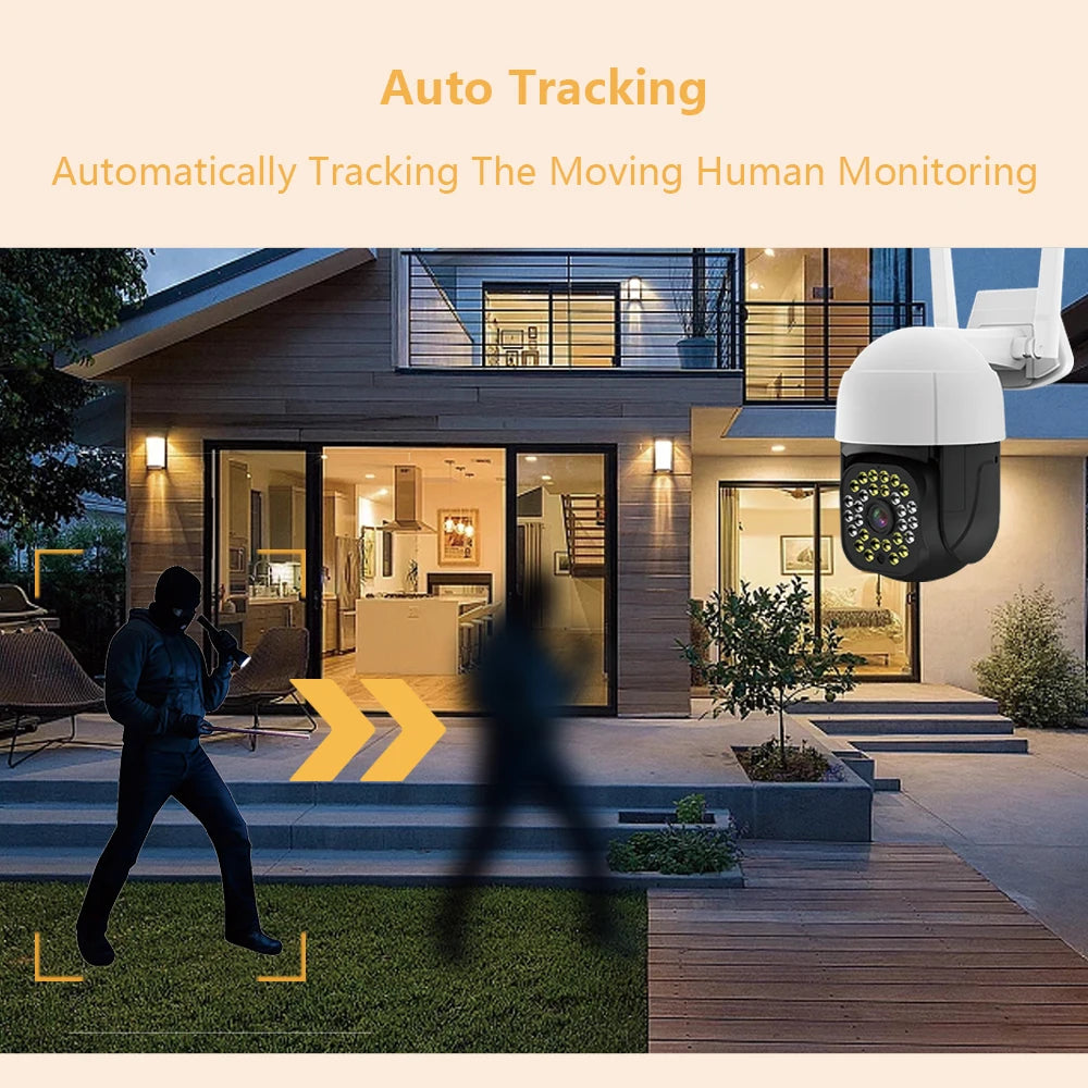 4K Auto tracking IP Camera Outdoor 5MP Night Vision Mini Speed Dome CCTV Camera 8MP WIFI 1080P Home Security Video Surveillance